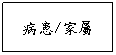 文字方塊: 病患/家屬