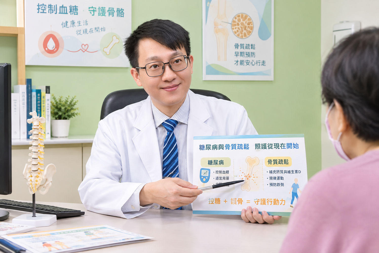 骨密度正常也可能骨折！嘉基醫師解析糖尿病與骨骼健康　控糖更要防跌護骨
