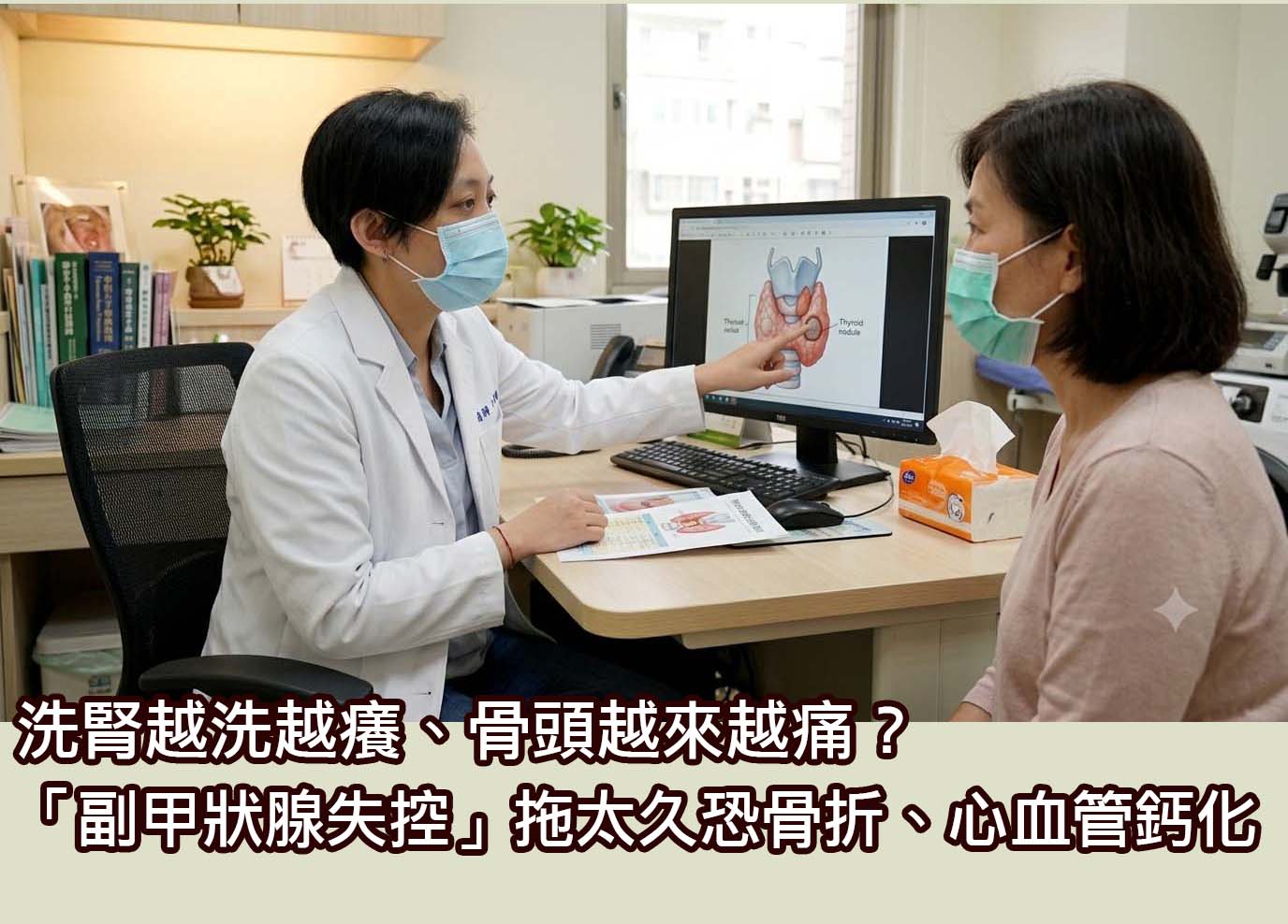 洗腎越洗越癢、骨頭越來越痛？嘉基醫師：「副甲狀腺失控」拖太久恐骨折、心血管鈣化